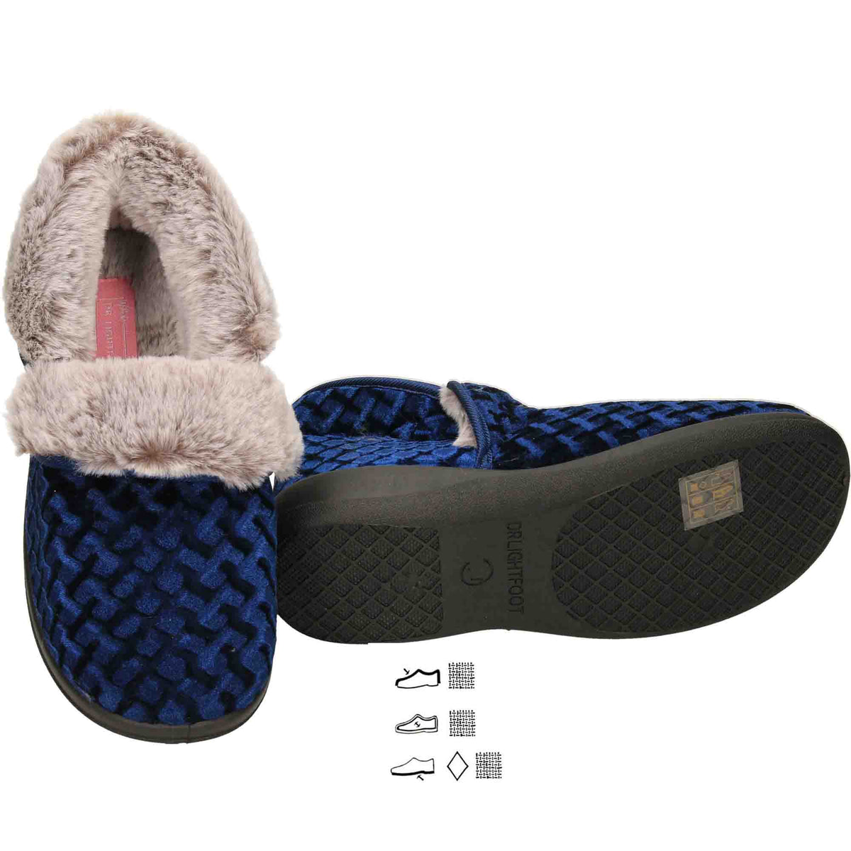4 Way Slippers Boots Booties Navy Blue
