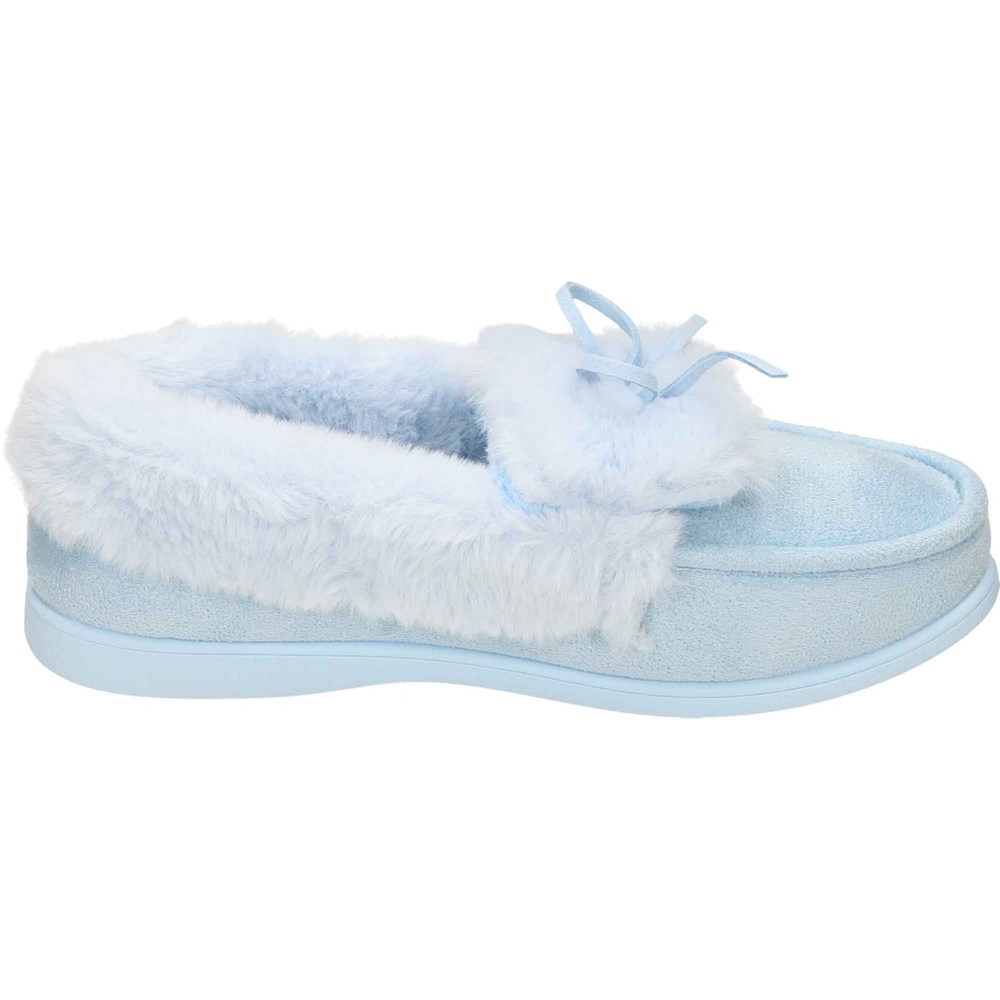 Blue Moccasin Slippers Cushioned