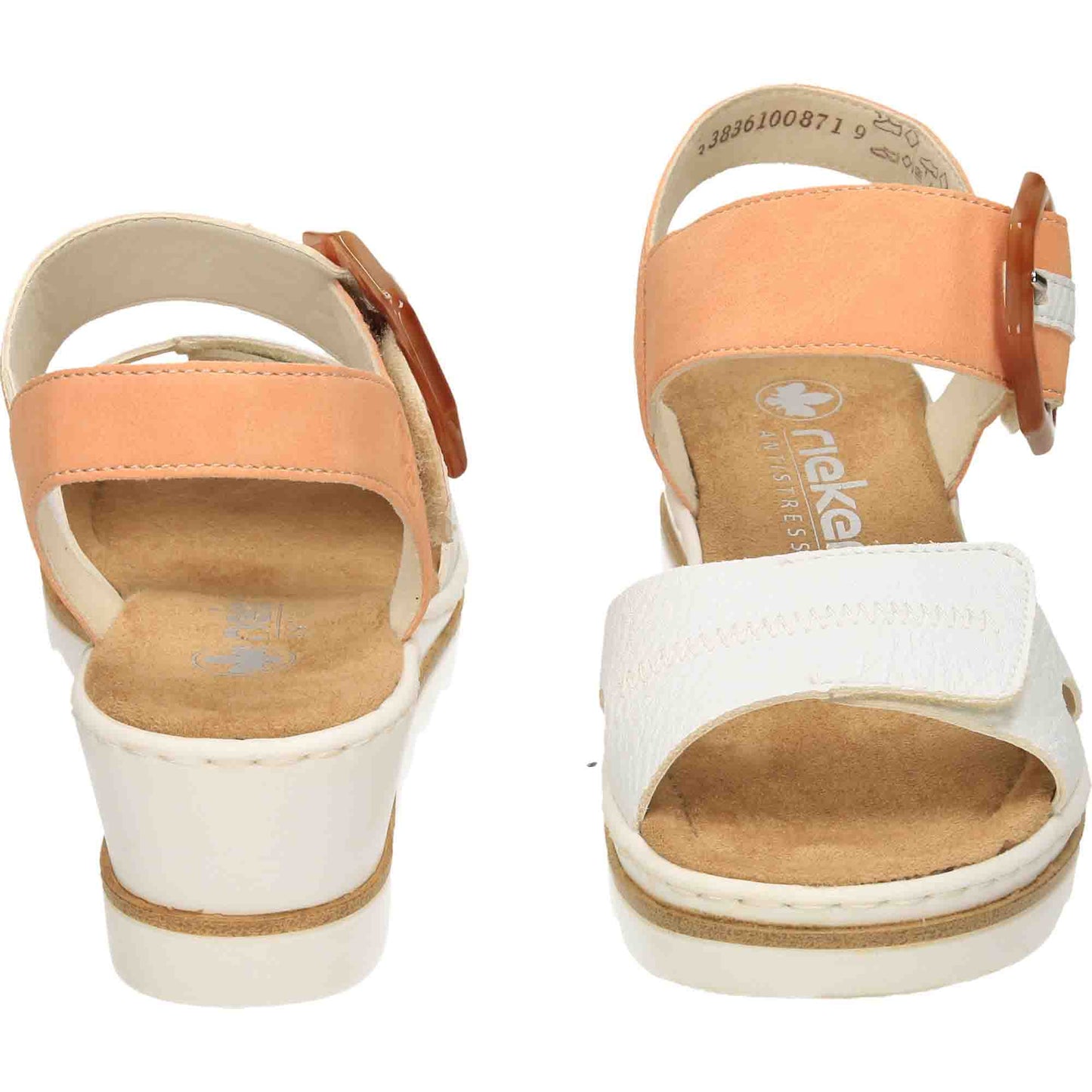 Rieker Ladies Wedge Heel Open Toe Sandals 67476-38