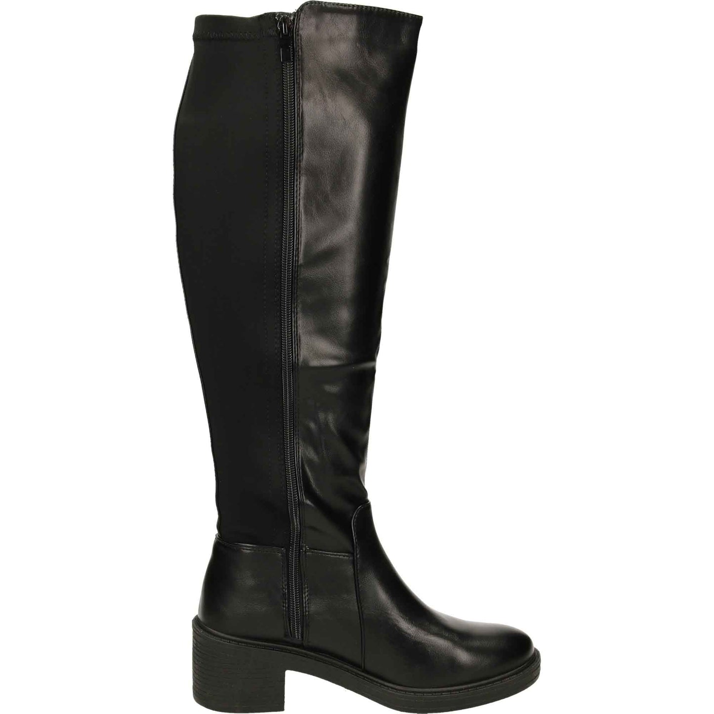 Wide Fit Black Stretchy Boots