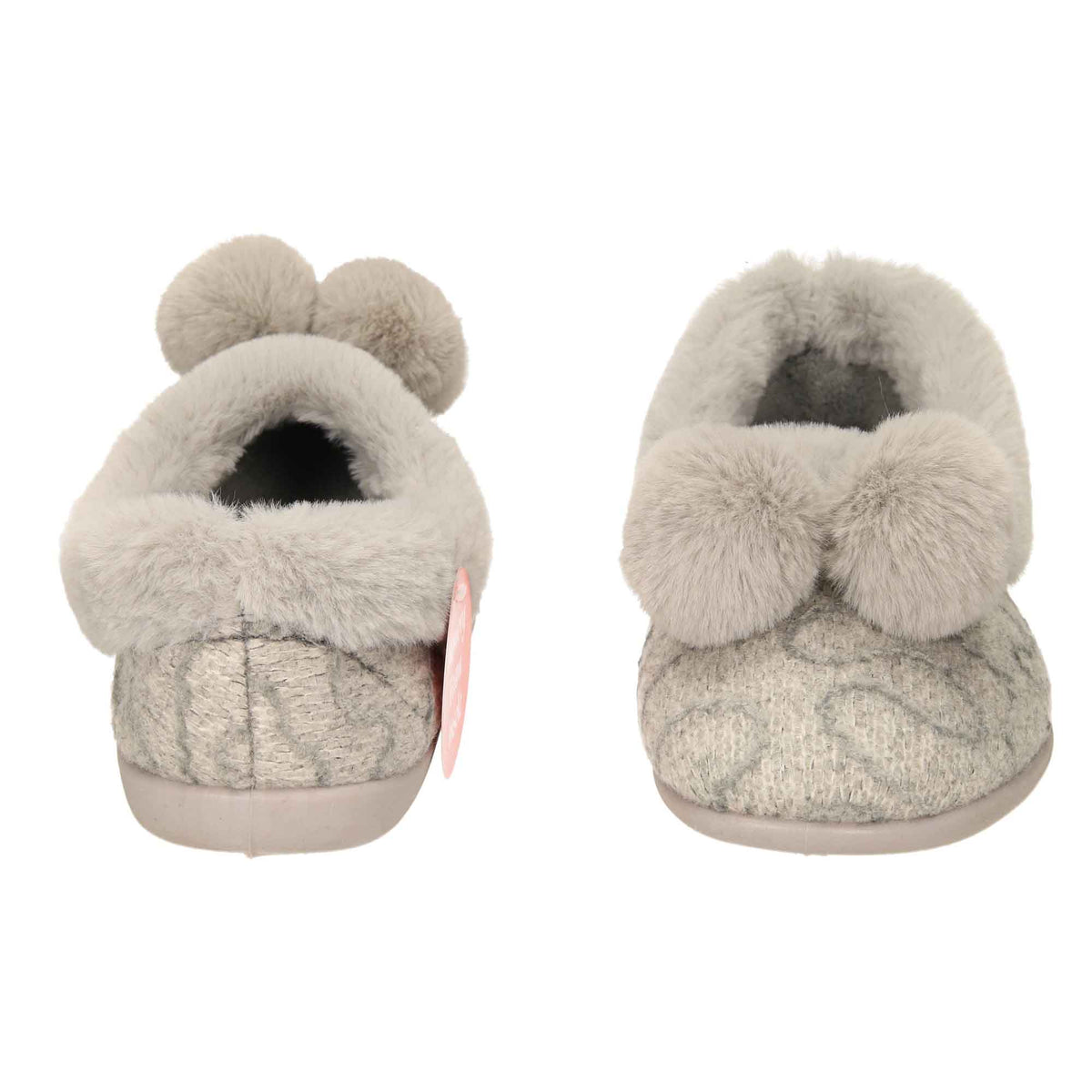 Grey Knitted Slippers