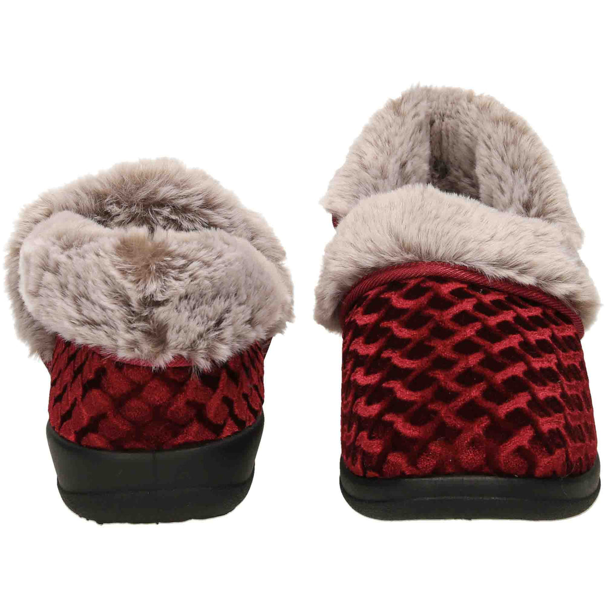 4 Way Slippers Boots Booties Burgundy Red