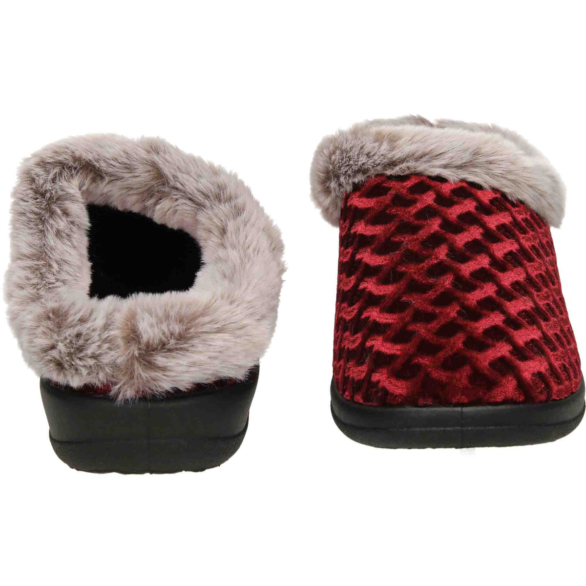 Slipper Mules Warm Burgundy Red Clogs