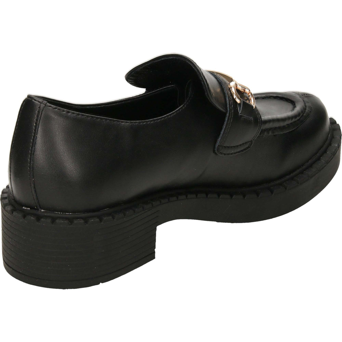 Black Loafers Slip On Shoes