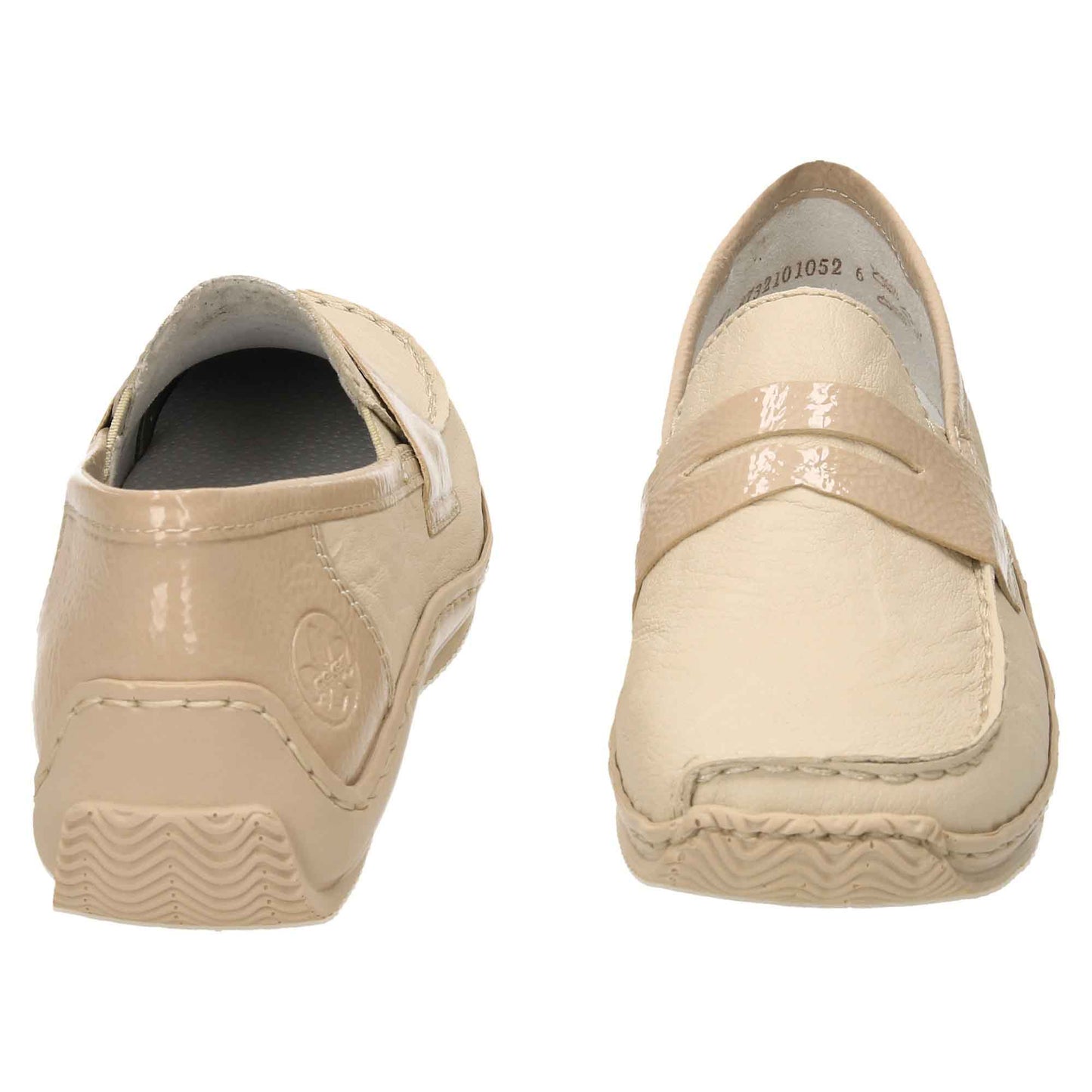 Leather Loafers Beige Flat Shoes