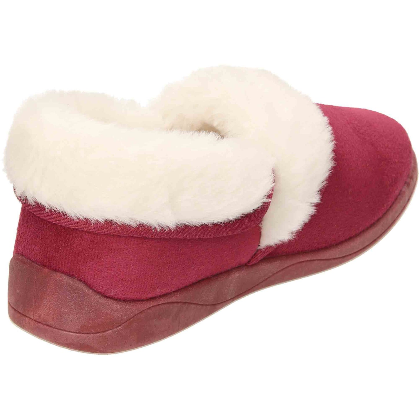 4 Way Slipper Boots Cushioned Burgundy