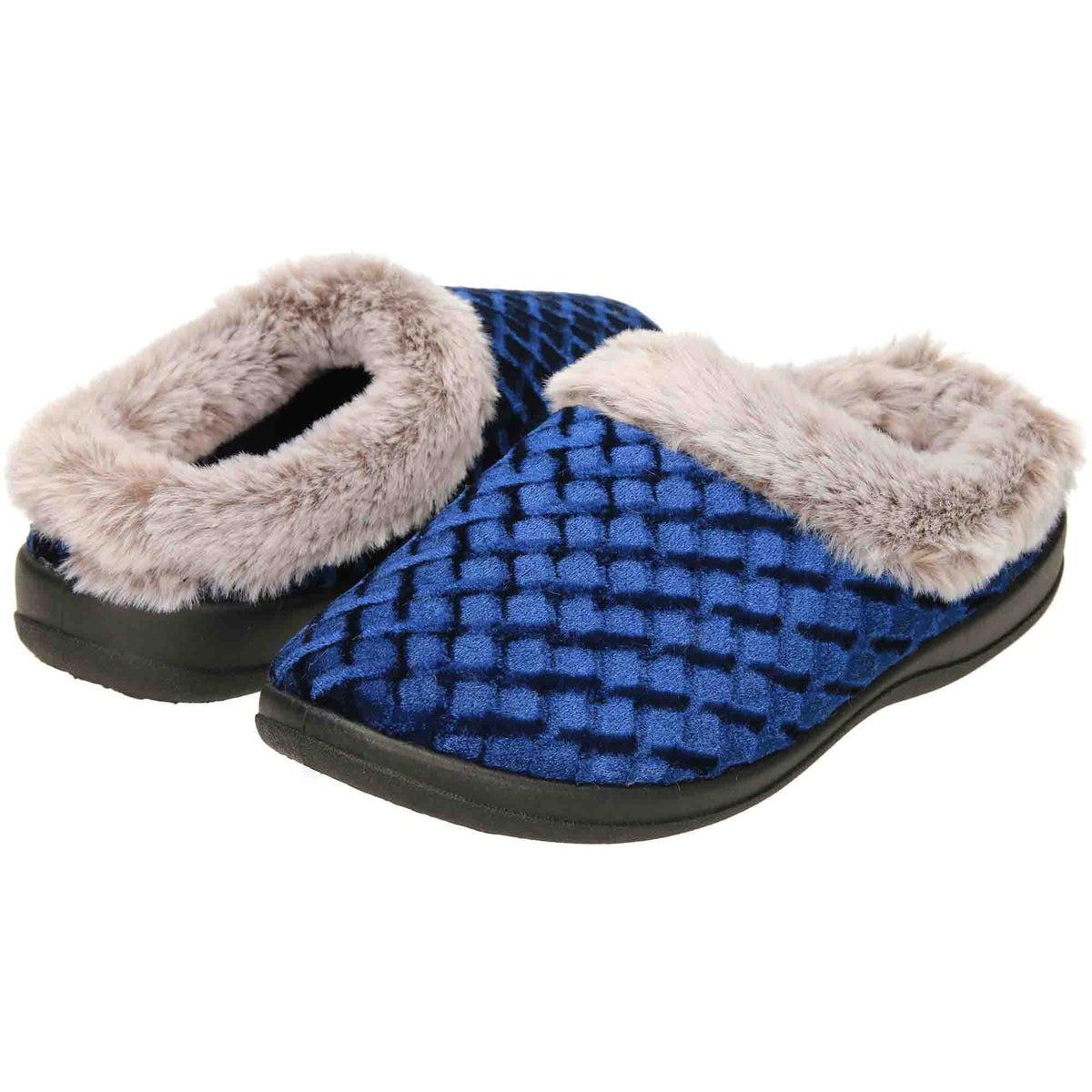 Slipper Mules Warm Navy Clogs