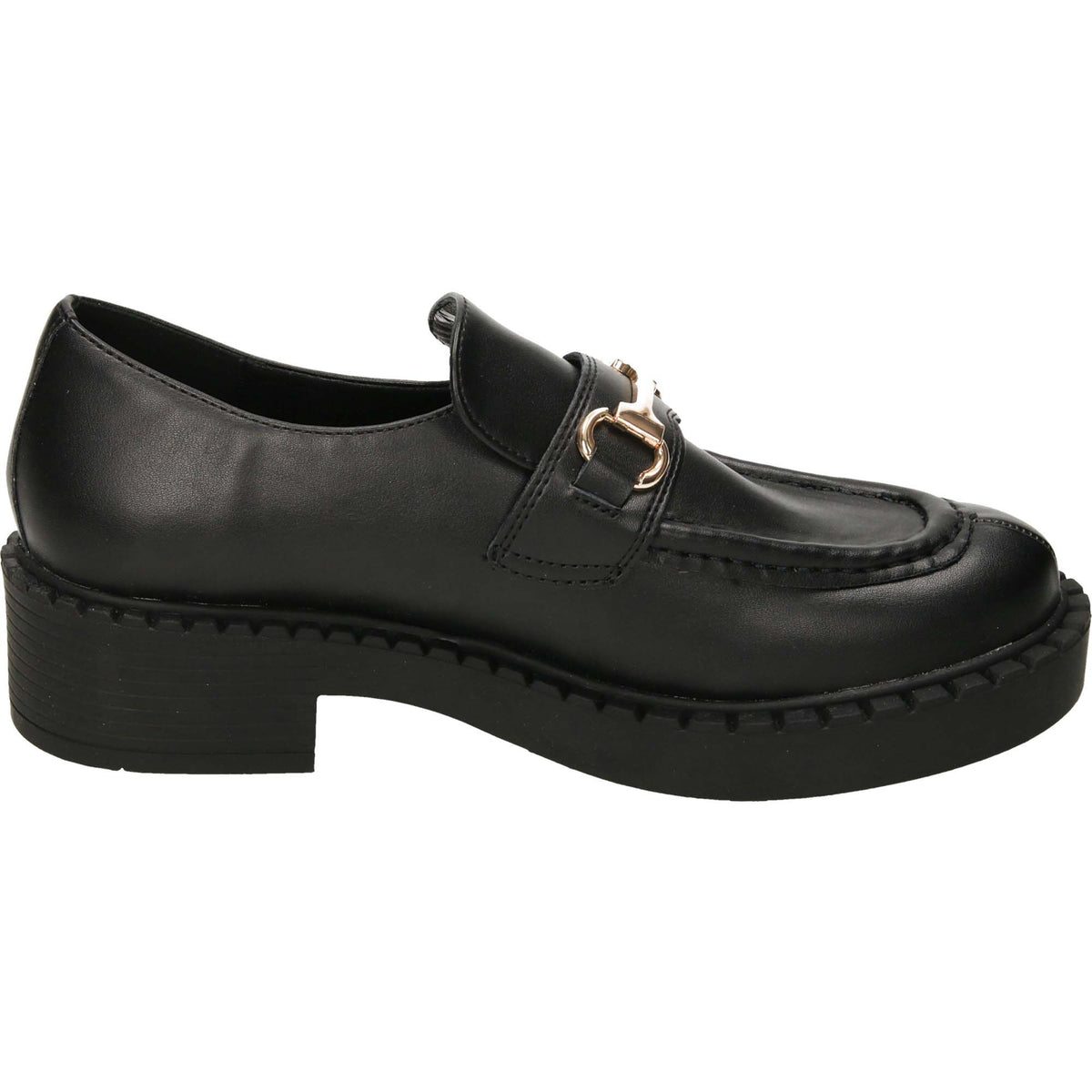 Black Loafers Slip On Shoes