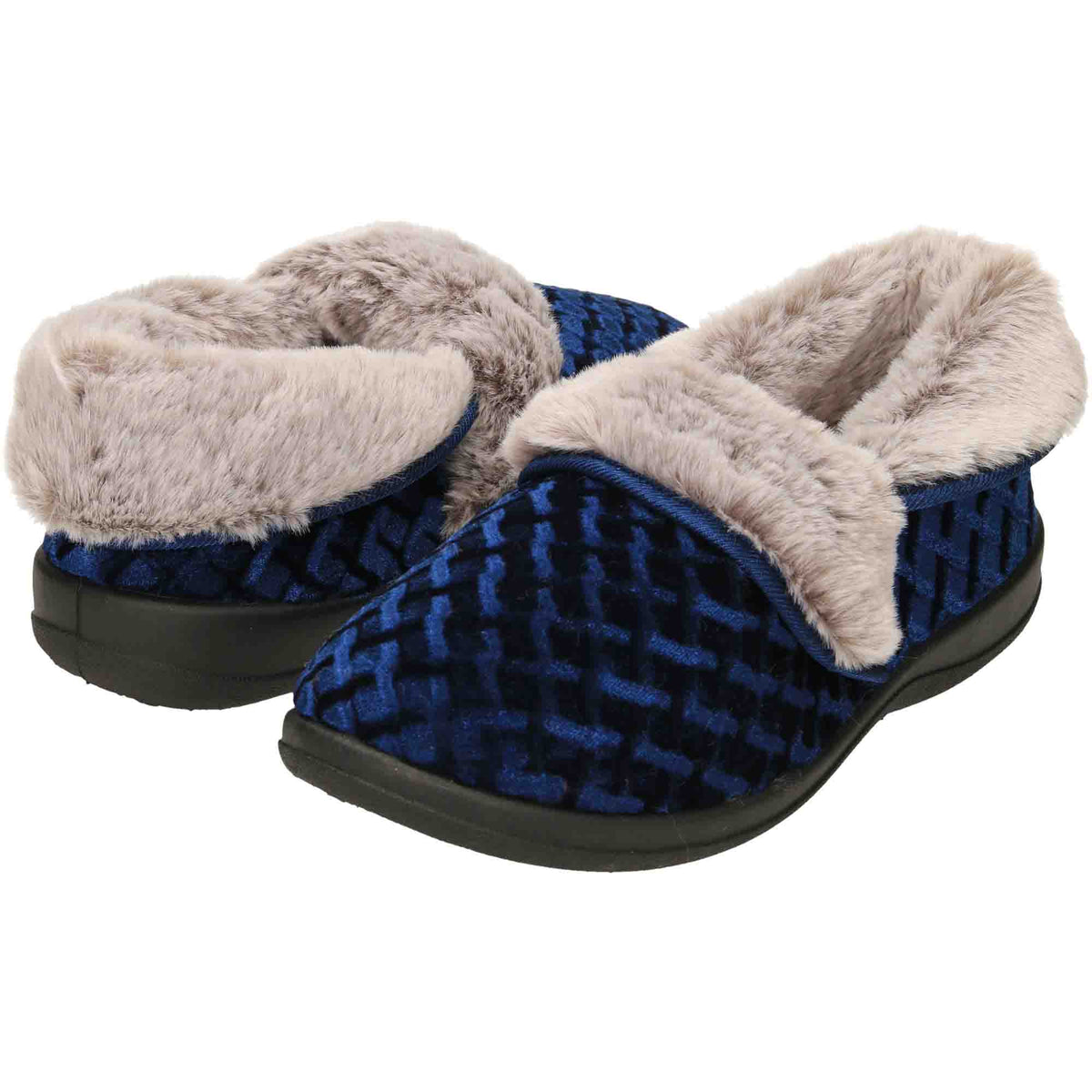 4 Way Slippers Boots Booties Navy Blue