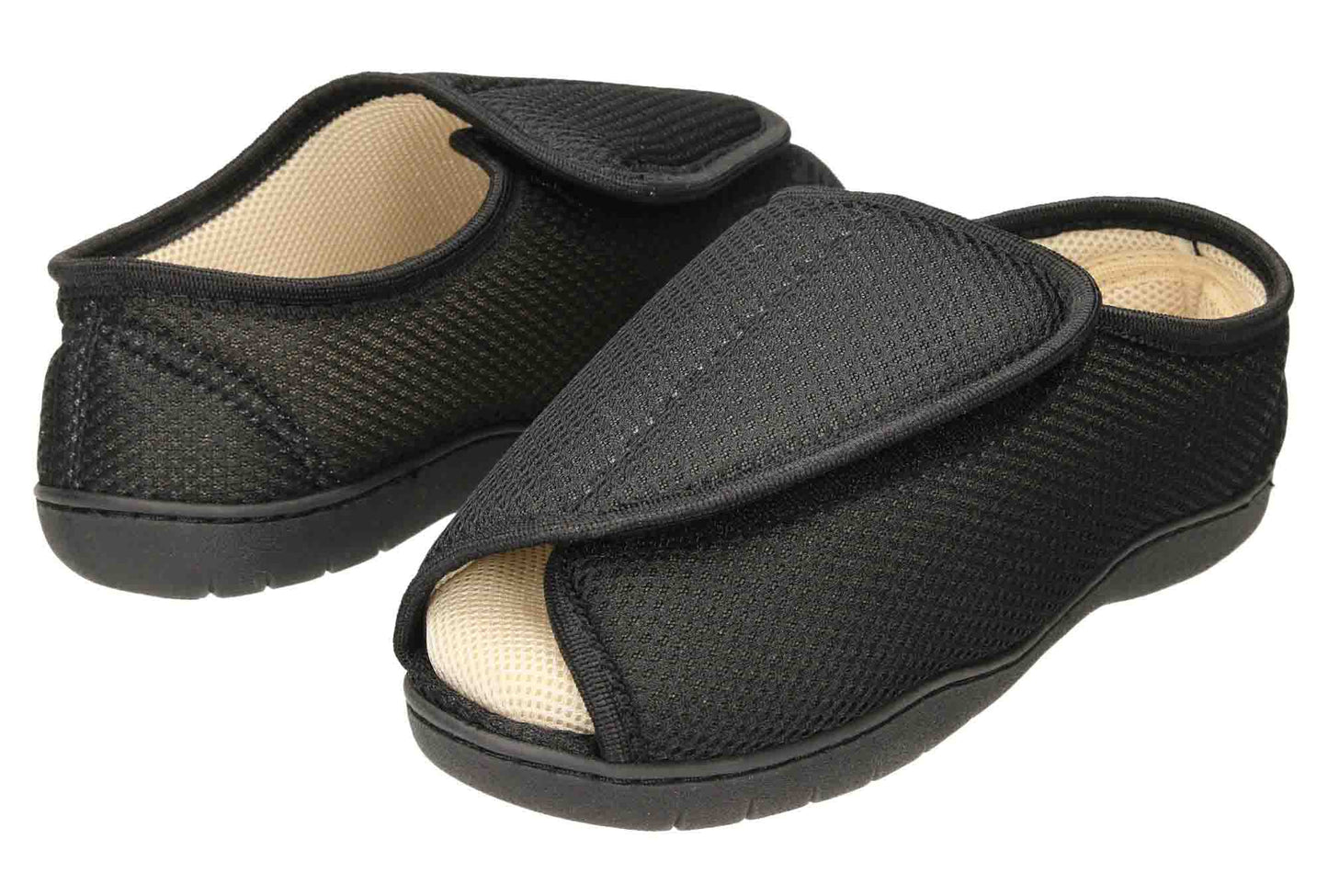 Extra Wide Fit Open Toe Slippers E/5E Shoe Size UK 7/8 Breathable Mens Ladies Boot