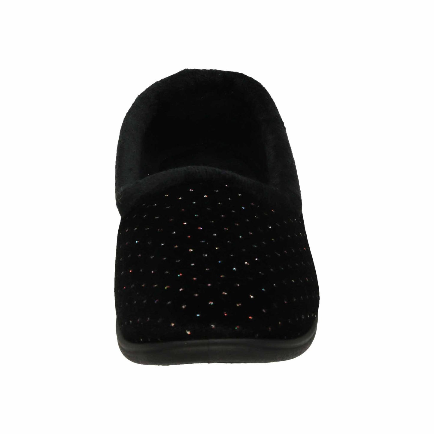 Black Slippers Cushioned Wide Fit