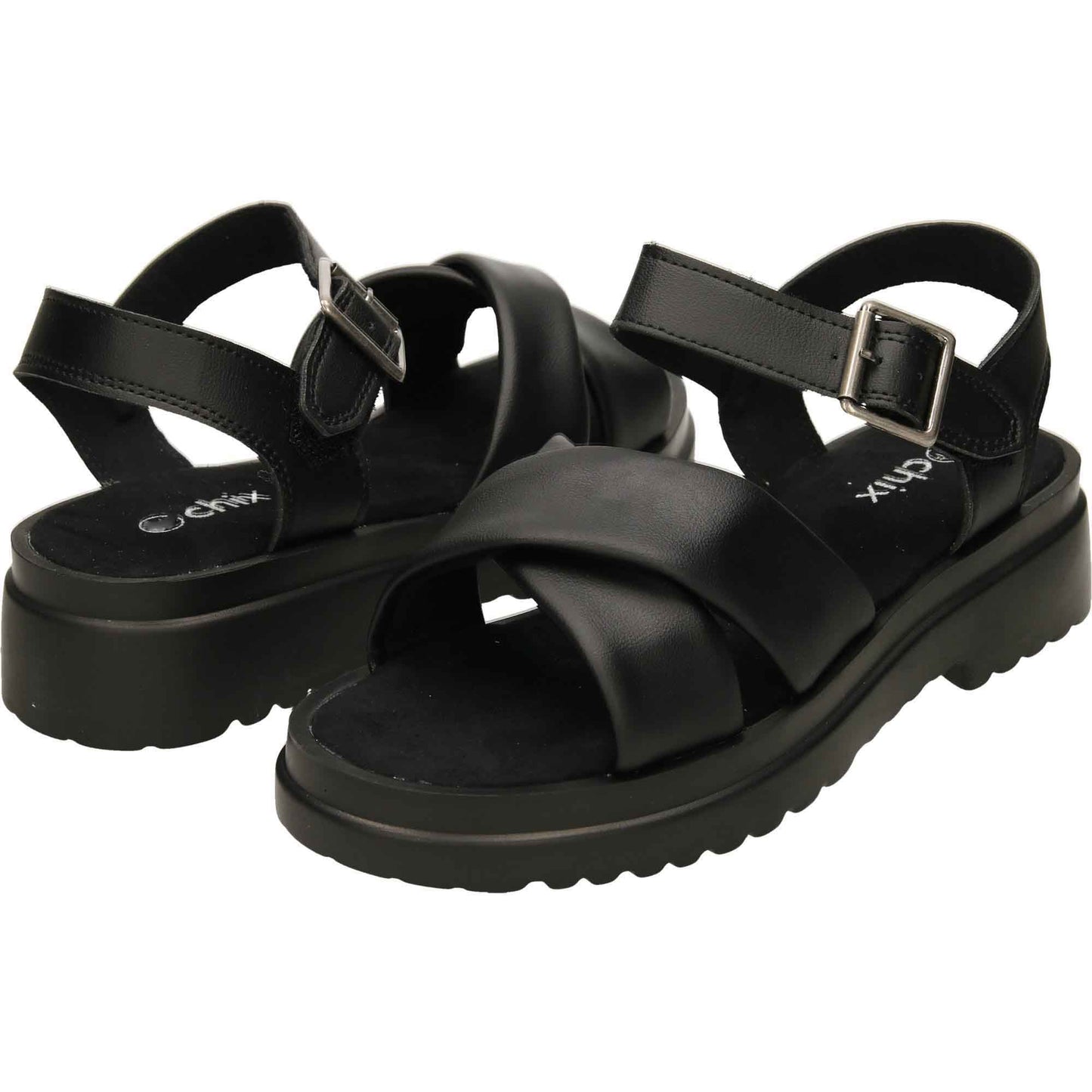 Flatform Sandals Slingback Ankle Strap Chunky