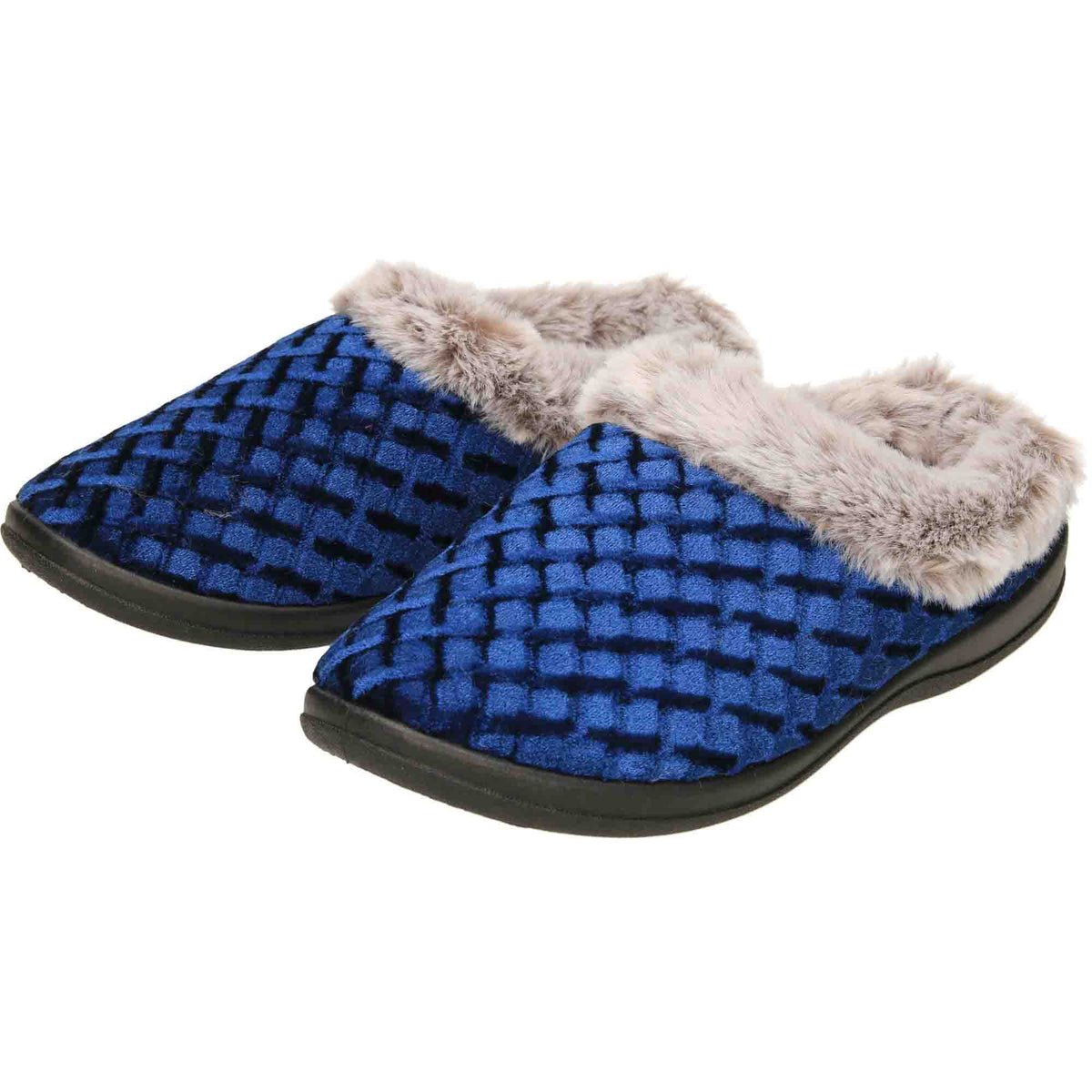 Slipper Mules Warm Navy Clogs