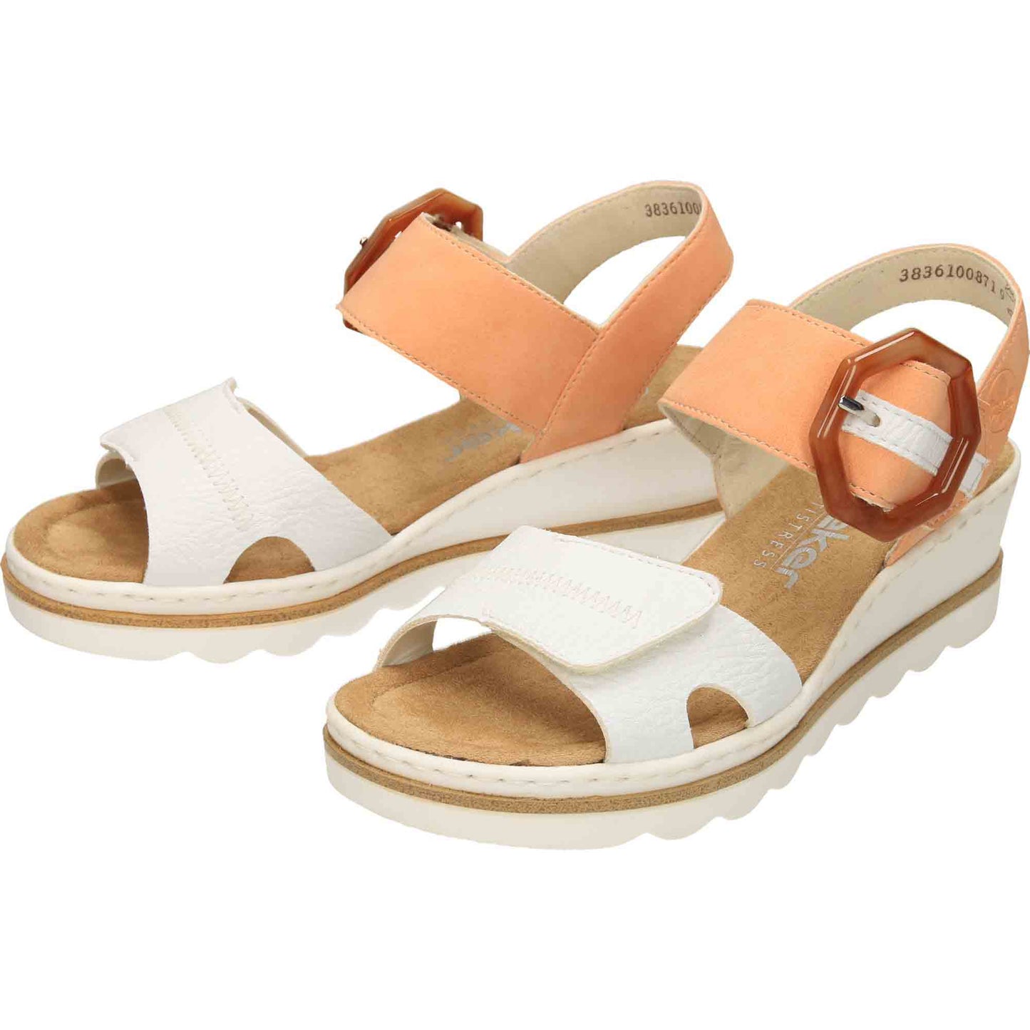 Rieker Ladies Wedge Heel Open Toe Sandals 67476-38