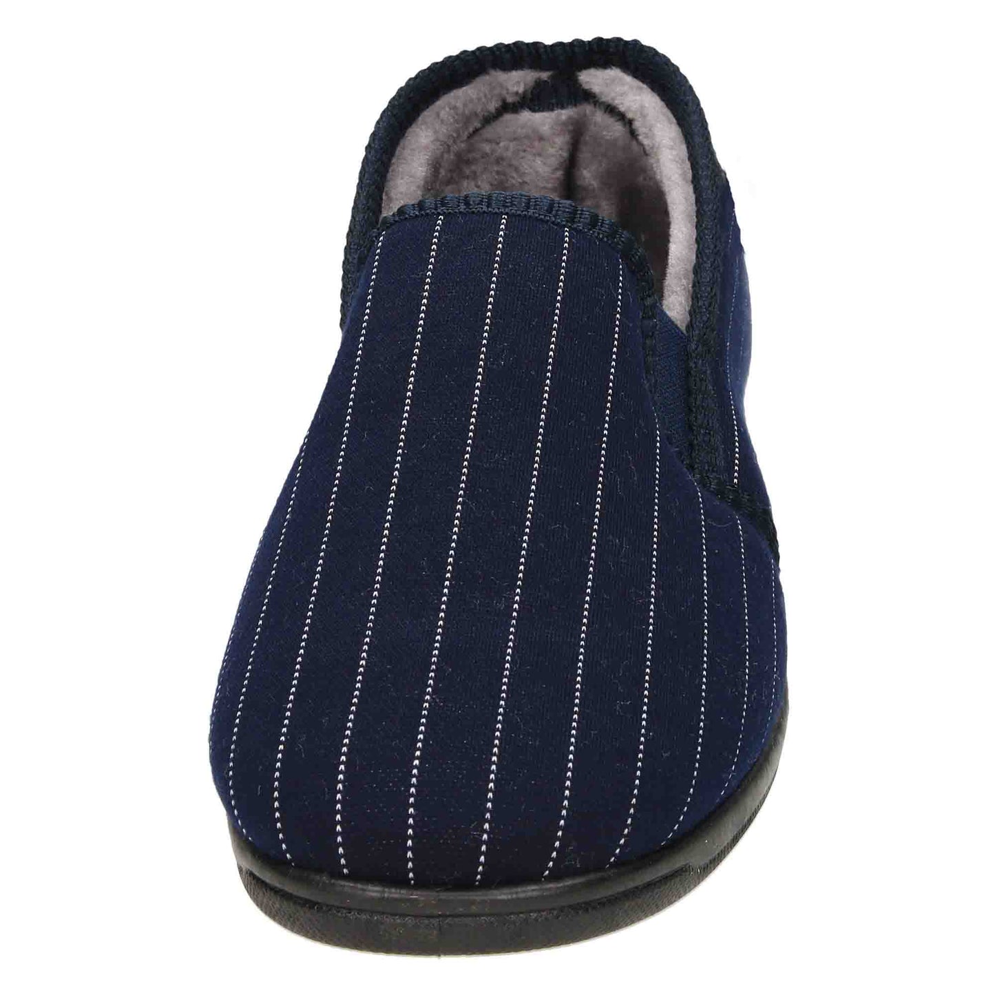 Mens Navy Blue Slippers Cushioned House Shoes