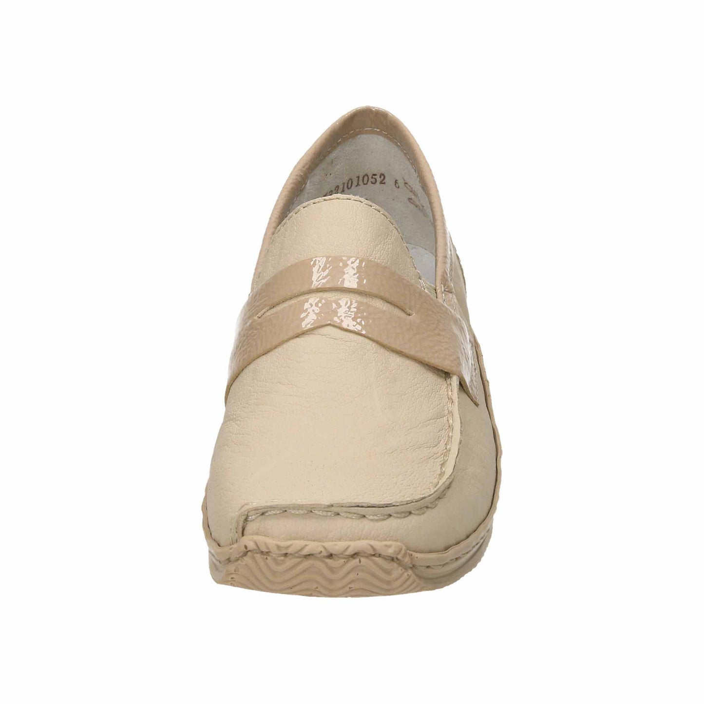 Leather Loafers Beige Flat Shoes
