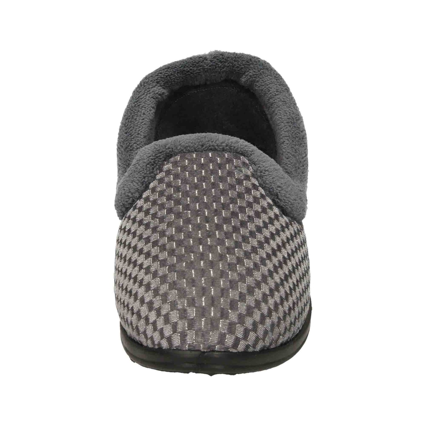 Grey Wide Fit Slippers Cushioned