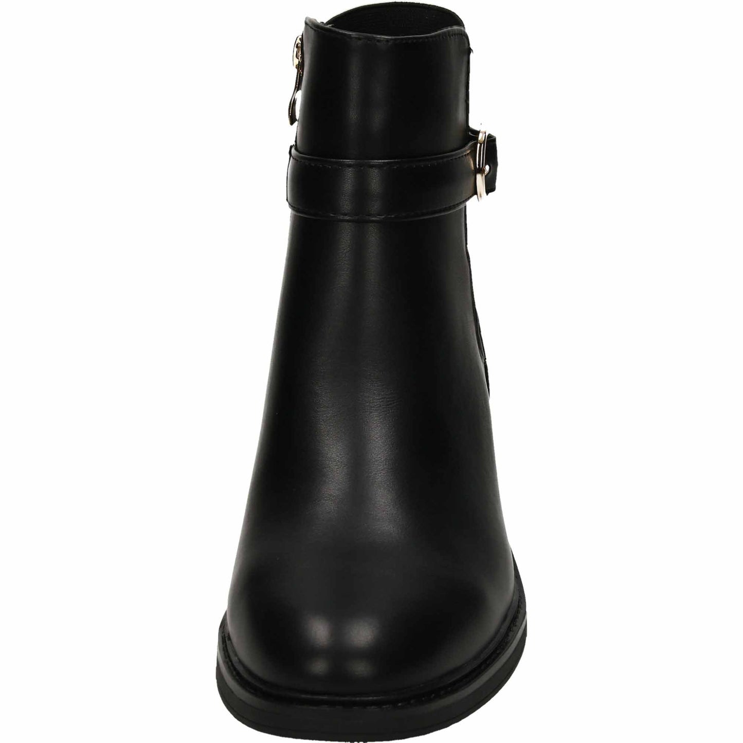 Black Buckle Chelsea Ankle Boots