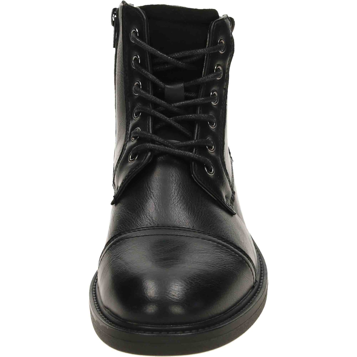Mens Black Ankle Boots Lace Up Zip Formal Work Shoes