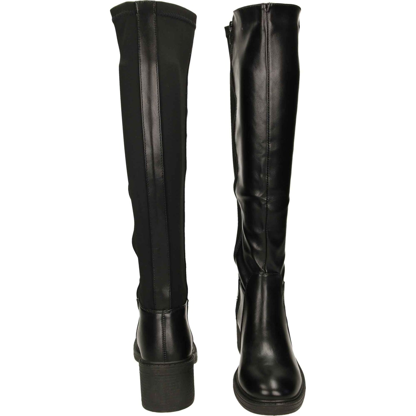 Wide Fit Black Stretchy Boots