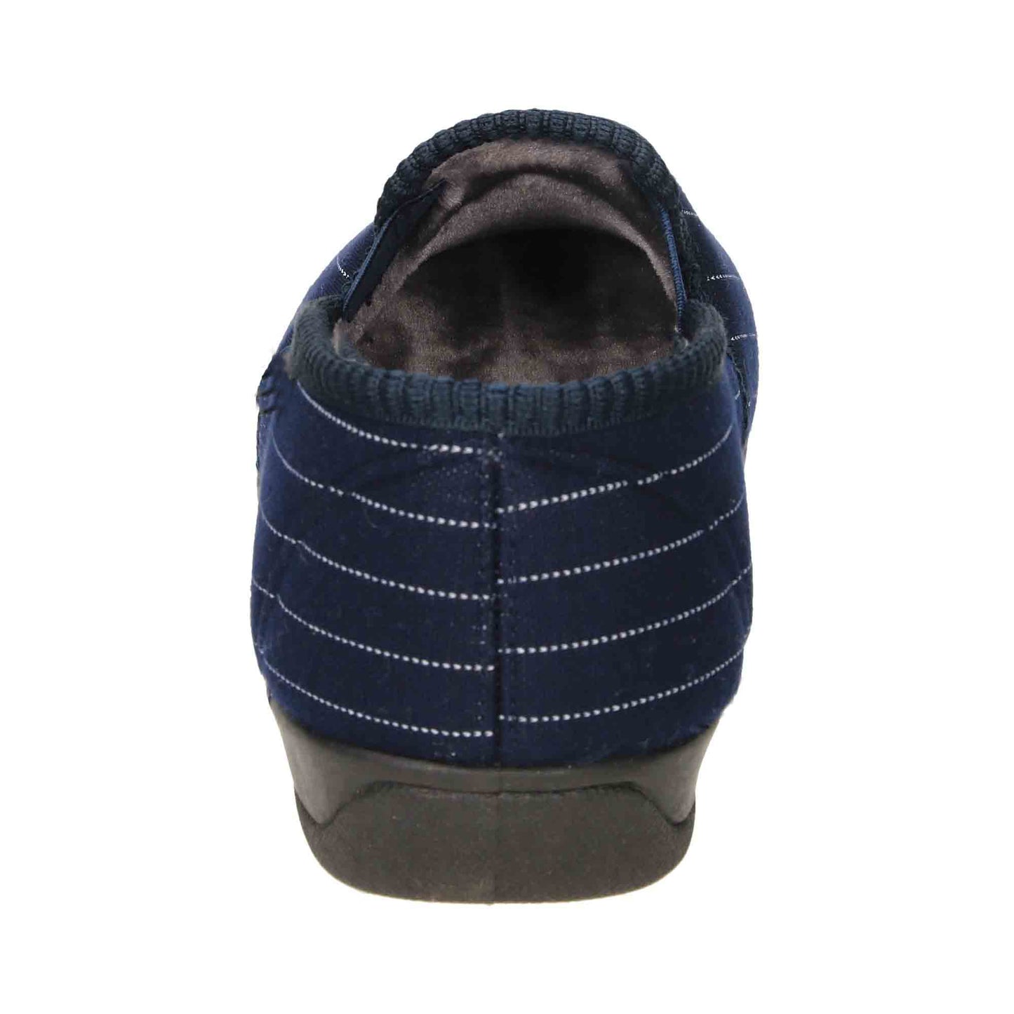 Mens Navy Blue Slippers Cushioned House Shoes
