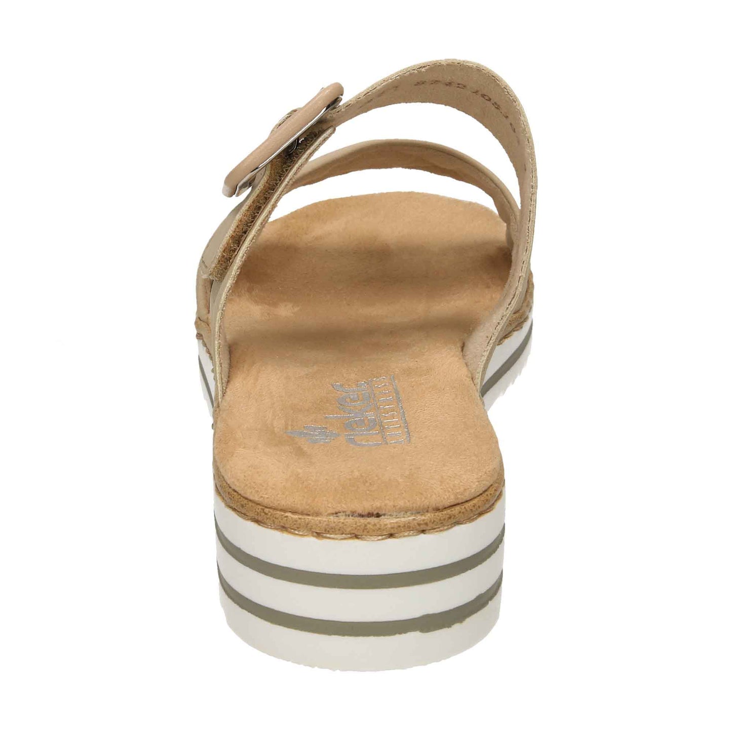 Rieker Ladies Slip On Low Wedge Heel Sandals V0694-62
