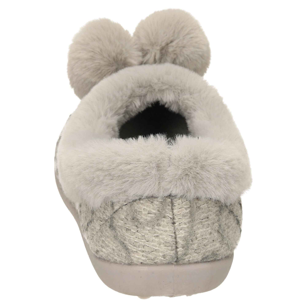 Grey Knitted Slippers