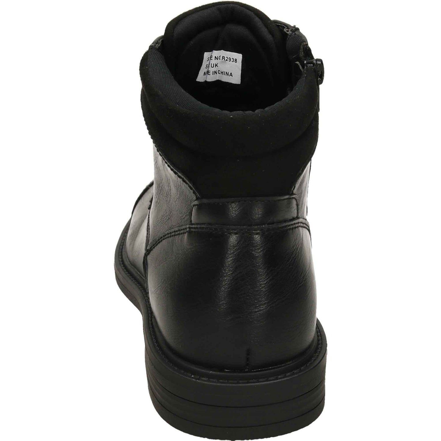 Mens Black Ankle Boots Lace Up Zip Formal Work Shoes