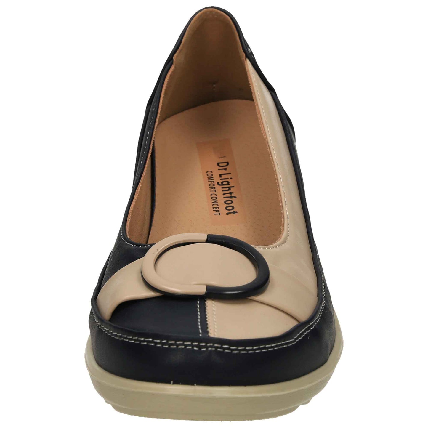 Wide Fit Low Wedge Heel Court Shoes