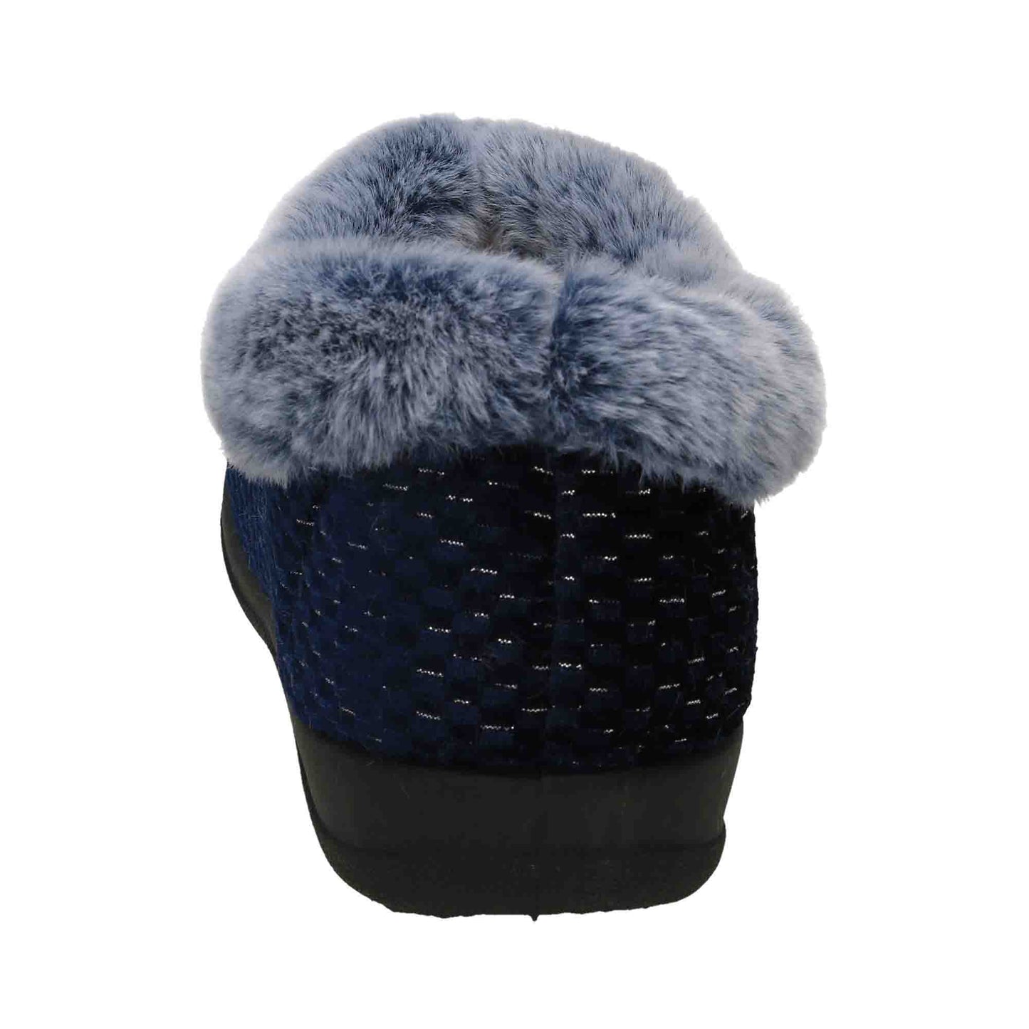 Blue Slipper Boots Ladies Cushioned Warm House Shoe