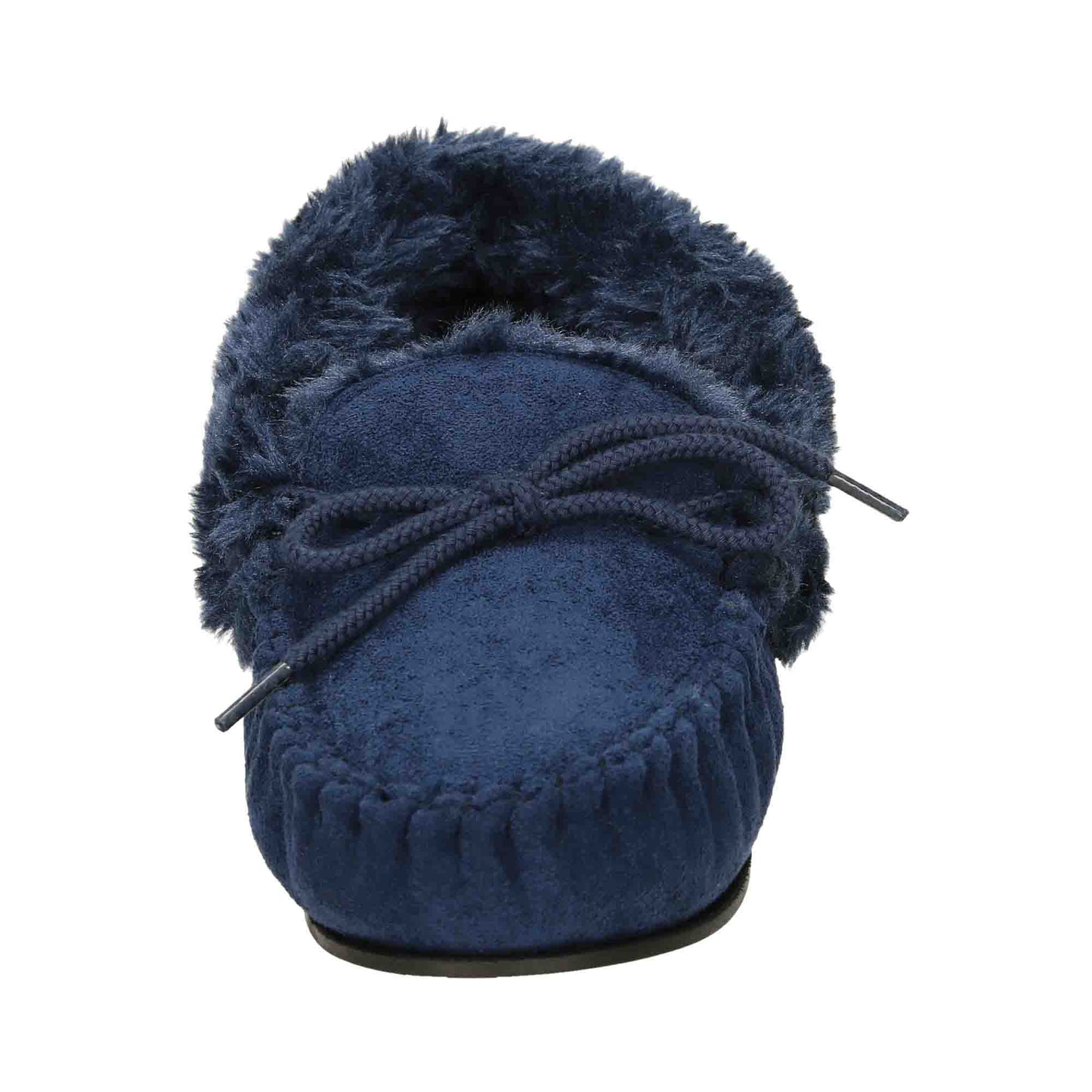 Navy Blue Moccasin Slippers Cushioned