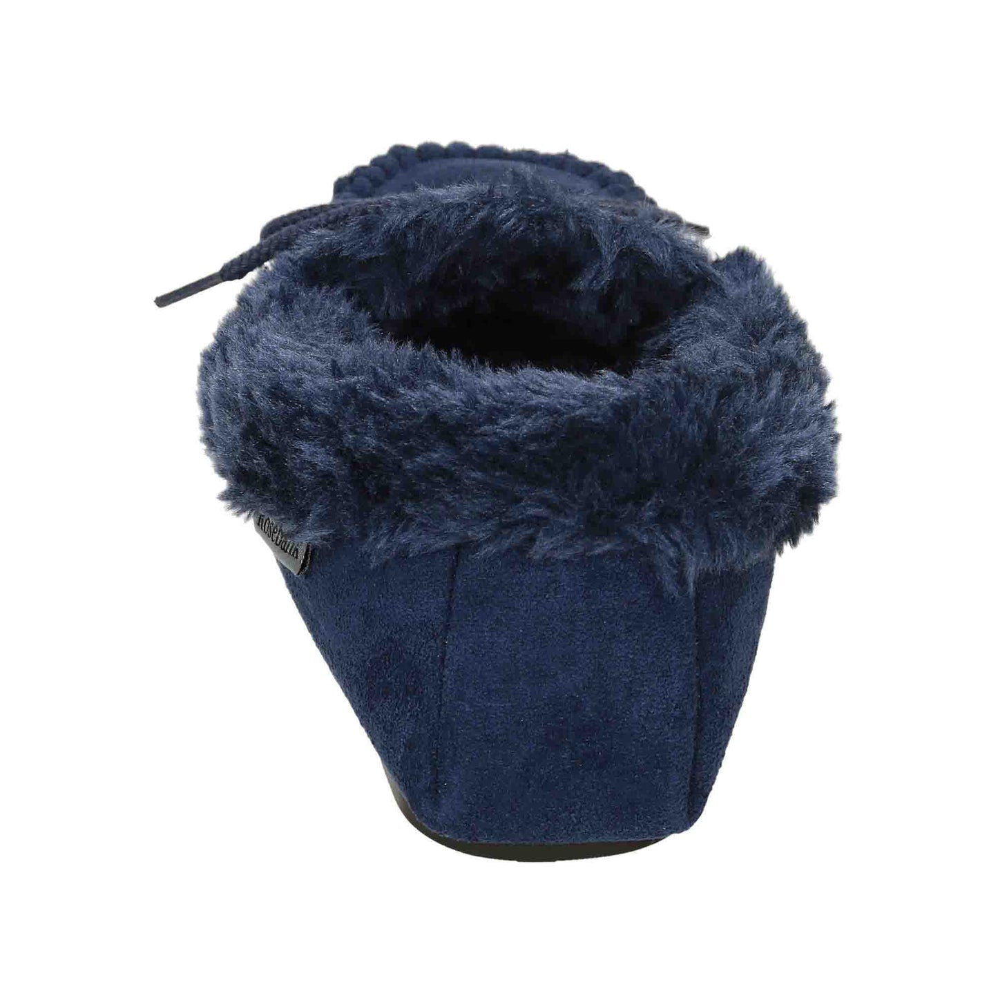 Navy Blue Moccasin Slippers Cushioned