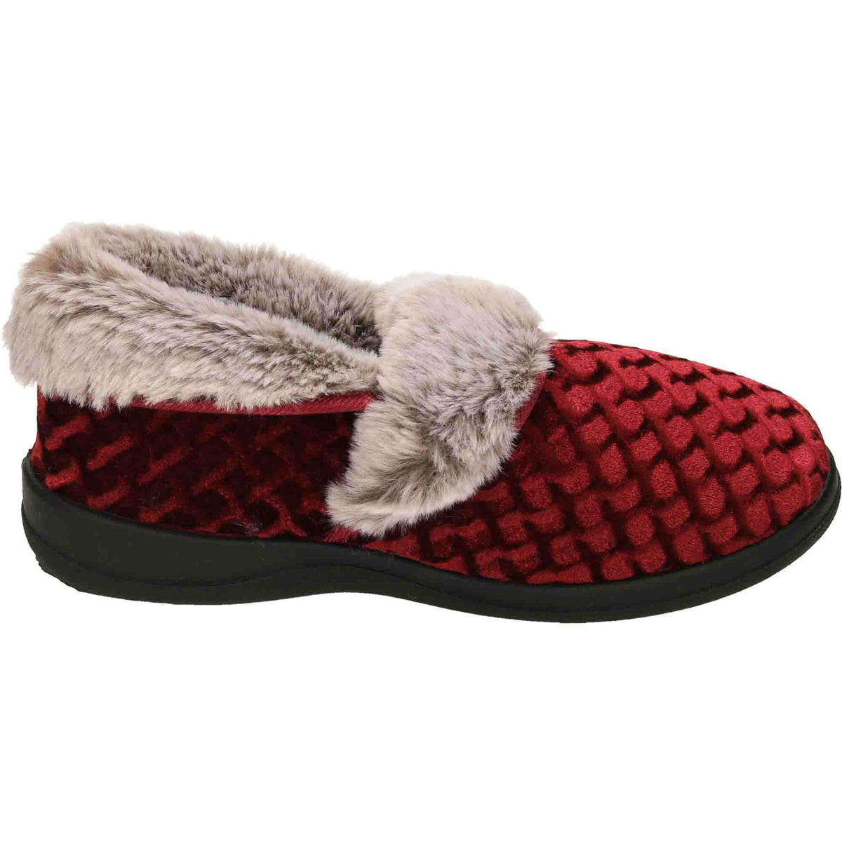 4 Way Slippers Boots Booties Burgundy Red