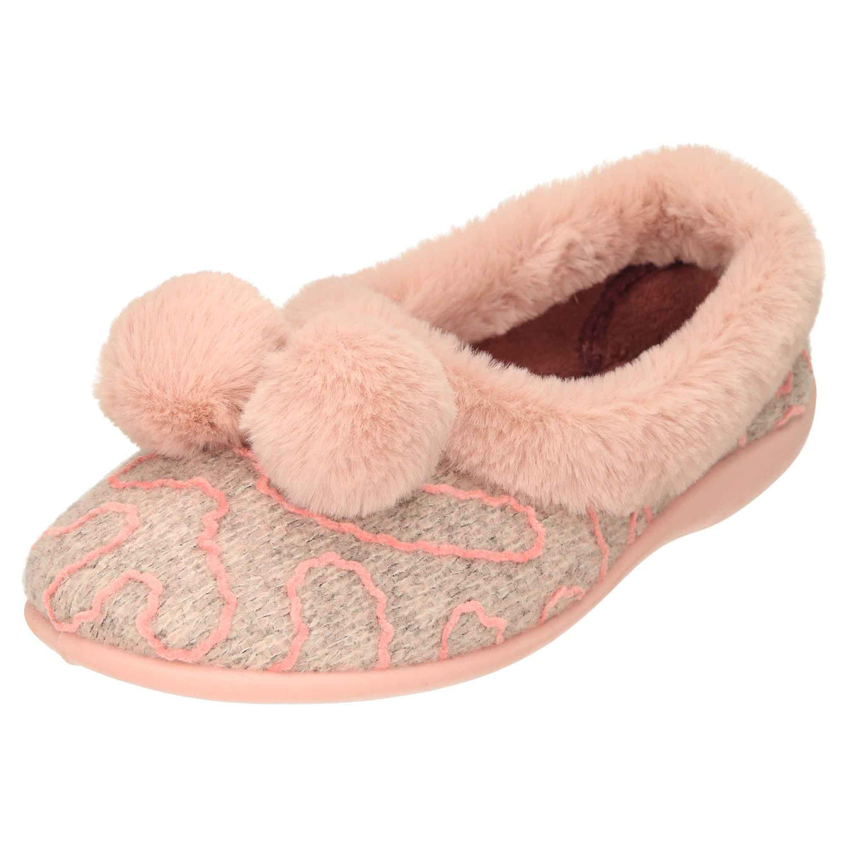 Pink Knitted Slippers
