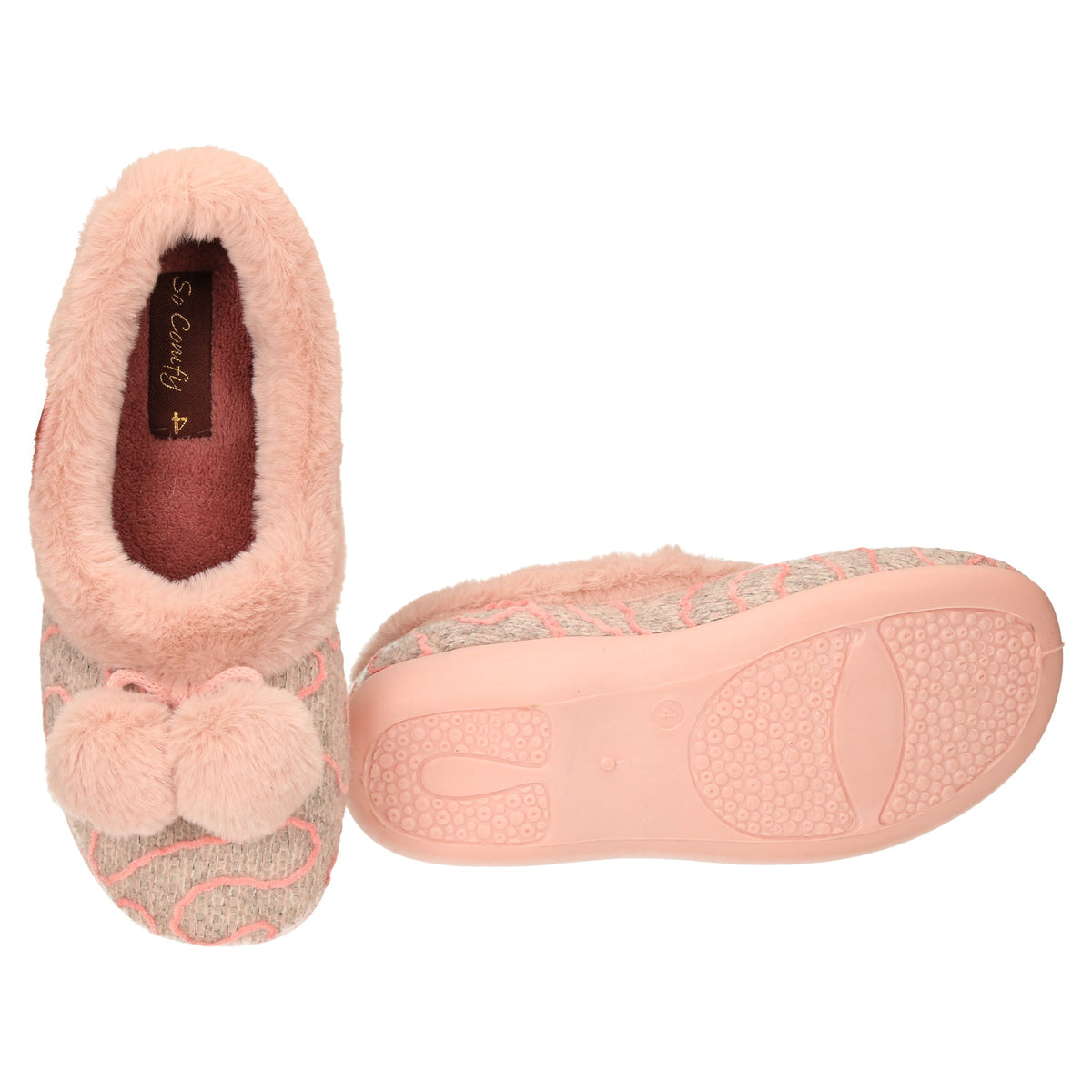 Pink Knitted Slippers