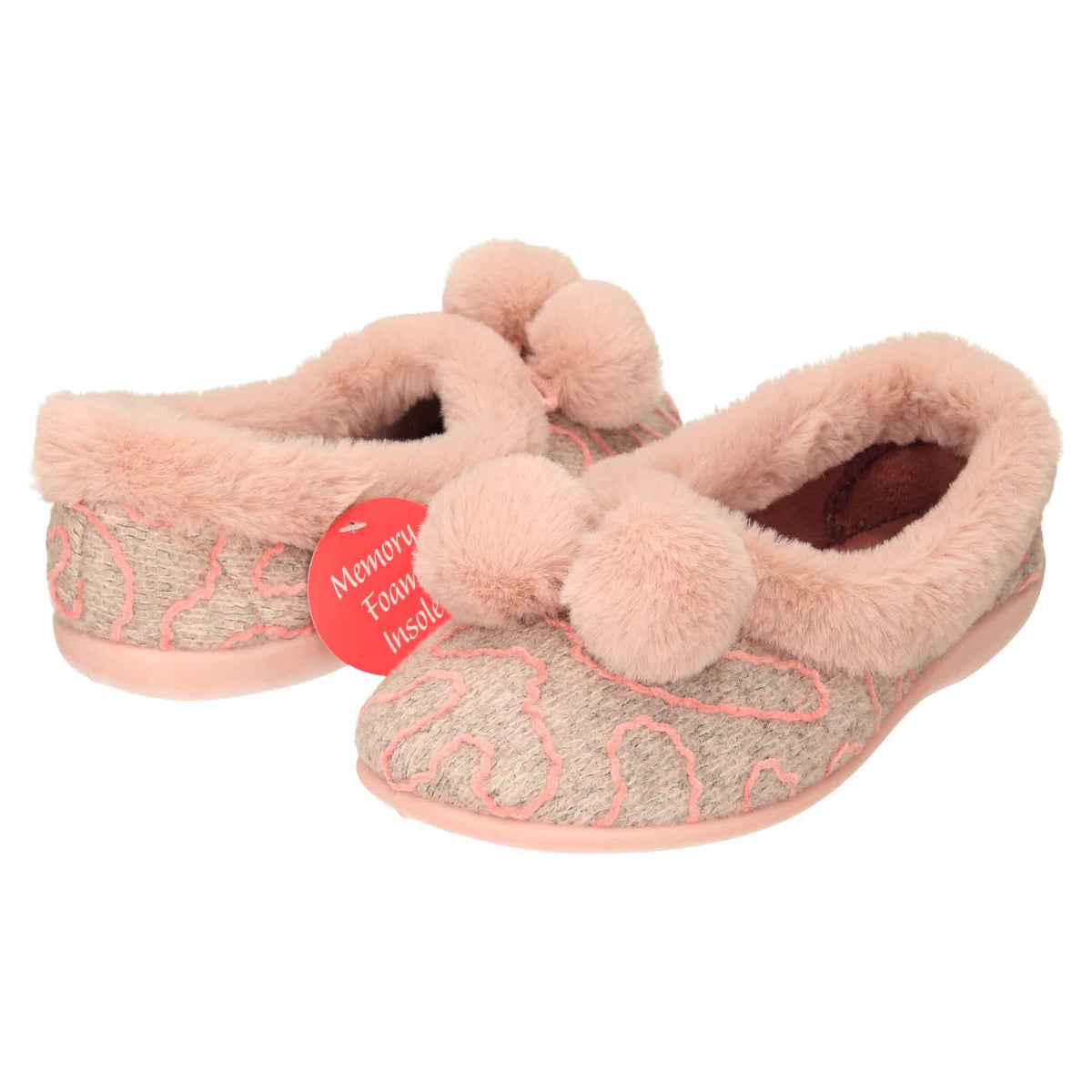 Pink Knitted Slippers