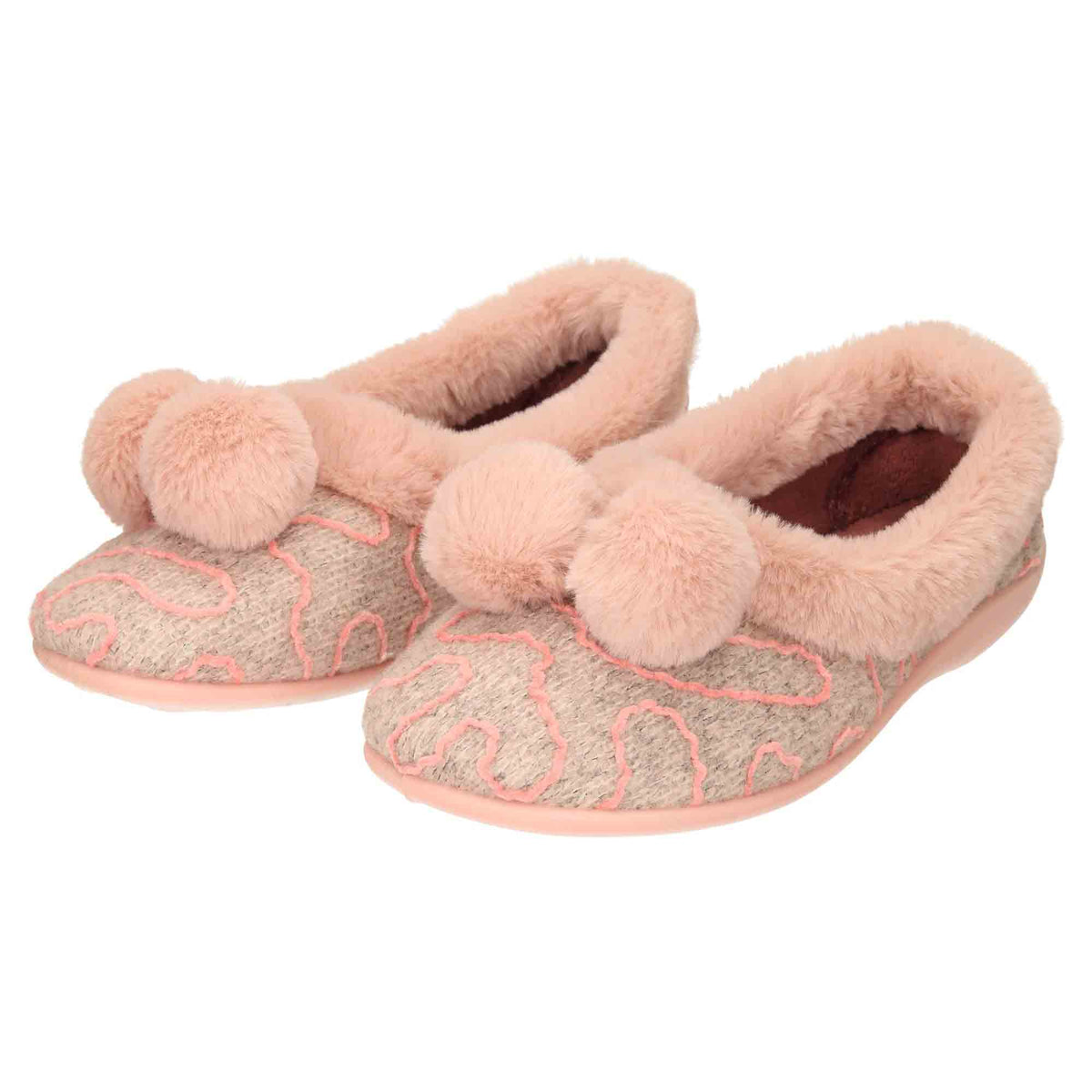 Pink Knitted Slippers